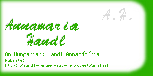 annamaria handl business card